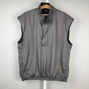 Footjoy DryJoys Golf Vest Rain Jacket Mens‎ Large Black Gray Houndstooth